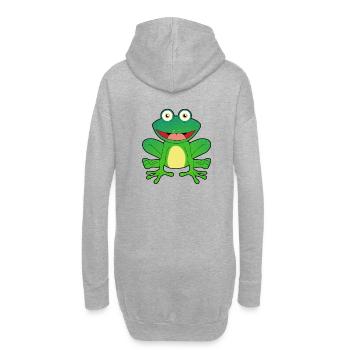 Grenouille grenouille Amphibie Roi Traummann enfants - Sweat-shirt à capuche long Femme - gris chiné - Dos