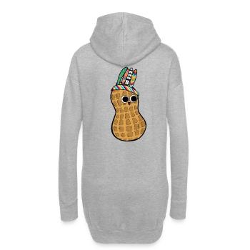 Erdnuss Indianer Häuptling Fantasy Nuss Krieger - Hoodie-Kleid - Grau meliert - Hinten