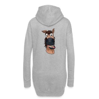 Drôle de cheval Poney Cheval sauvage Poney Farm Riding - Sweat-shirt à capuche long Femme - gris chiné - Dos