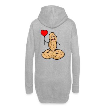 heureux amour d'arachide Valentin dream man Casanova - Sweat-shirt à capuche long Femme - gris chiné - Dos