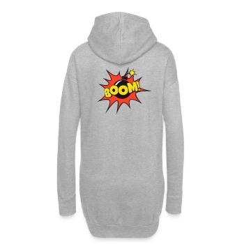 Comic Sprechblase speechbubble Boom bomb! - Hoodie-Kleid - Grau meliert - Hinten