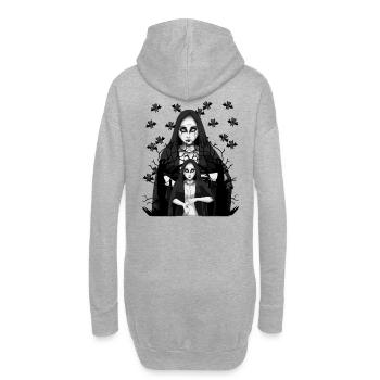Nonne Dämon Fledermäuse Satanisch Horror Halloween - Hoodie-Kleid - Grau meliert - Hinten
