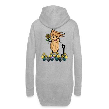 Jardinier d’arachide Fleurs de jardinage - Sweat-shirt à capuche long Femme - gris chiné - Dos