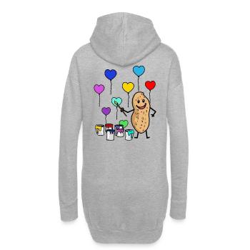 Peintre Maître Cacahuète Artiste Pinceau Anniversaire - Sweat-shirt à capuche long Femme - gris chiné - Dos