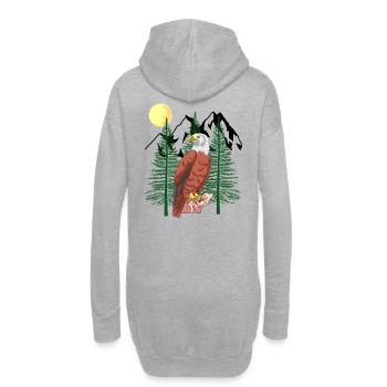 Forêt, Aigles, Faune, Faune, Environnement, Nature, États-Unis, Montagne - Sweat-shirt à capuche long Femme - gris chiné - Dos