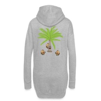 Cocotiers Noix Noix Botanique - Sweat-shirt à capuche long Femme - gris chiné - Dos