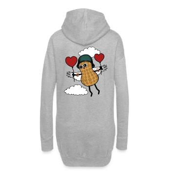 Erdnuss Kinder Fantasy Fliegen Kleinkind Pilot - Hoodie-Kleid - Grau meliert - Hinten