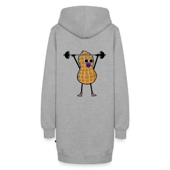 Erdnuss Baby Training Gewichte Hantel Training - Hoodie-Kleid - Grau meliert - Hinten