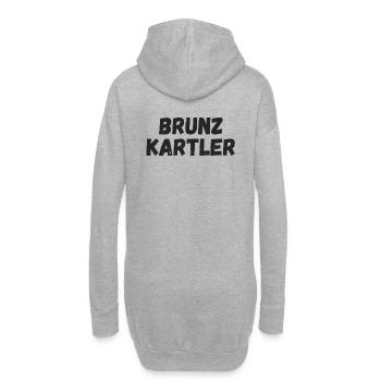 Brunzkartler Kartenspiel Schafkopf Bierkopf Watten - Hoodie-Kleid - Grau meliert - Hinten