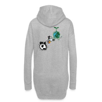 Le changement climatique agit maintenant - Sweat-shirt à capuche long Femme - gris chiné - Dos