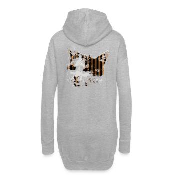 Brown Cat - Hoodie-Kleid - Grau meliert - Hinten
