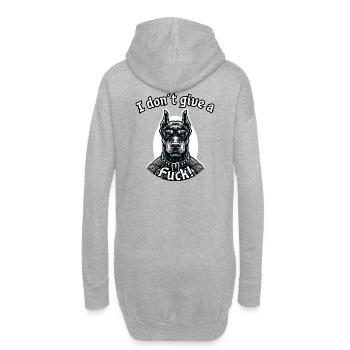 I don´t give a Fuck! - Hoodie-Kleid - Grau meliert - Hinten