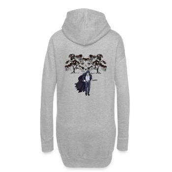 Horror Halloween Krieger Schwertkämpfer - Hoodie-Kleid - Grau meliert - Hinten