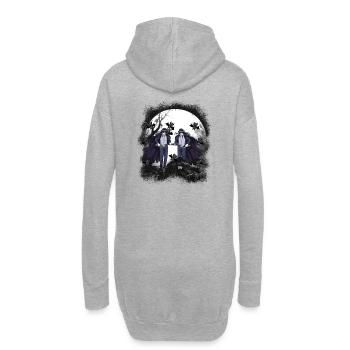 Horror Halloween Fledermäuse Kämpfer Schwert - Hoodie-Kleid - Grau meliert - Hinten