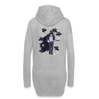 Horreur Halloween Fleddermäuse Épée de combattant - Sweat-shirt à capuche long Femme - gris chiné - Dos