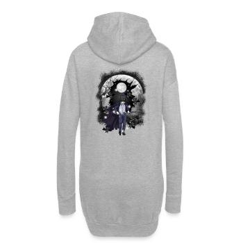 Halloween Schwertkämpfer Schwert - Hoodie-Kleid - Grau meliert - Hinten