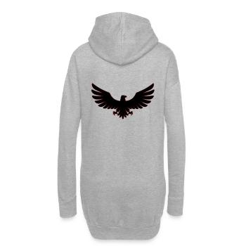 Aigle Aigle oiseau faucon faucon symbole art - Sweat-shirt à capuche long Femme - gris chiné - Dos