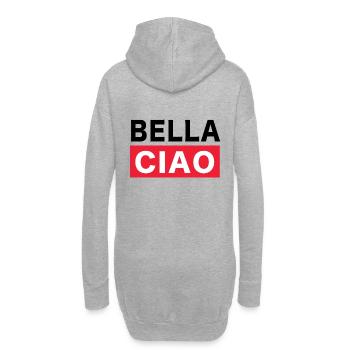 Bella Ciao - Sweat-shirt à capuche long Femme - gris chiné - Dos