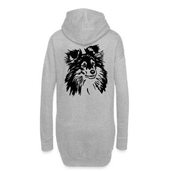 3 Sheltie - Hoodie-Kleid - Grau meliert - Hinten