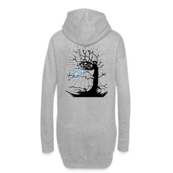 Dépression Deuil Larmes Déprimé au-delà de la mort - Sweat-shirt à capuche long Femme - gris chiné - Dos