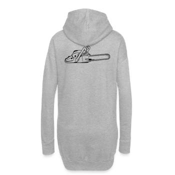 Tronçonneuse - Sweat-shirt à capuche long Femme - gris chiné - Dos