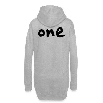 one 1 I Geburtstag Jahrestag Zahl Geschenk - Hoodie-Kleid - Grau meliert - Hinten