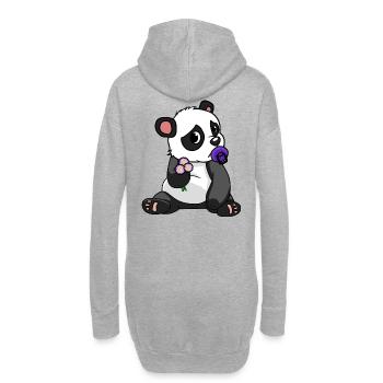 Chine Panda Bear Wildlife Enfants Bébé Zoo Animaux Ours - Sweat-shirt à capuche long Femme - gris chiné - Dos