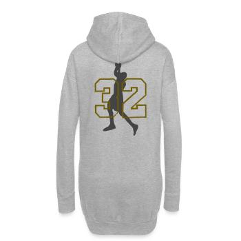 basketball - Sweat-shirt à capuche long Femme - gris chiné - Dos