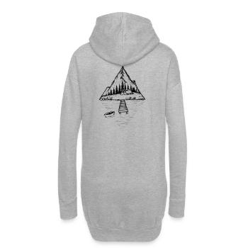 Camping am See - Hoodie-Kleid - Grau meliert - Hinten
