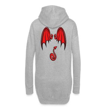 Ailes de diable cartoon - Sweat-shirt à capuche long Femme - gris chiné - Dos
