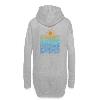Always chasing sunsets - Hoodie-Kleid - Grau meliert - Hinten