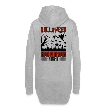Halloween Horror Nacht Design - Hoodie-Kleid - Grau meliert - Hinten