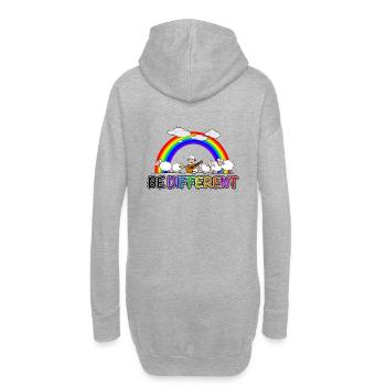 Moutons - soyez différents - Sweat-shirt à capuche long Femme - gris chiné - Dos