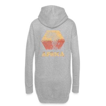 Afrique Nature Rétro Style cadeau carte pays - Sweat-shirt à capuche long Femme - gris chiné - Dos
