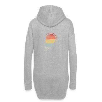 Retro Coeur Partnershirt Partnersook Couples Cadeau - Sweat-shirt à capuche long Femme - gris chiné - Dos
