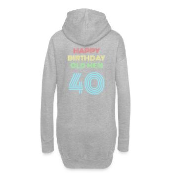40ème anniversaire 40 ans cadeau d'anniversaire pour le 40ème - Sweat-shirt à capuche long Femme - gris chiné - Dos