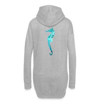 Seepferd Seepferdchen Meeresbiologe Meer Aquarium - Hoodie-Kleid - Grau meliert - Hinten