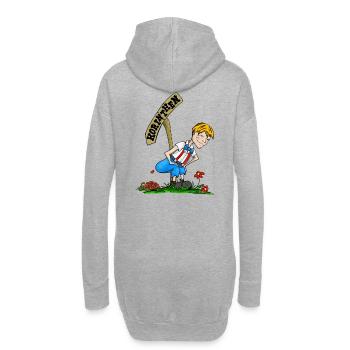 Korinthenkacker blond - Hoodie-Kleid - Grau meliert - Hinten