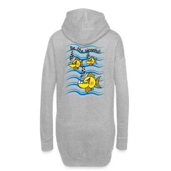 Soyez le piranha - Sweat-shirt à capuche long Femme - gris chiné - Dos