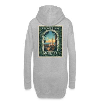 Casablanca Marokko 1912 Vintage Poster - Hoodie-Kleid - Grau meliert - Hinten