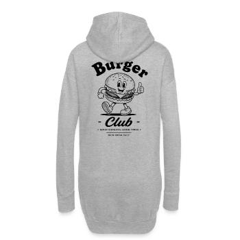 Burger Club - Good Burgers and Good Times - Hoodie-Kleid - Grau meliert - Hinten