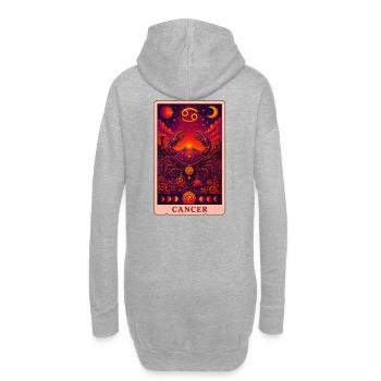 Tarotkrebs - Hoodie-Kleid - Grau meliert - Hinten