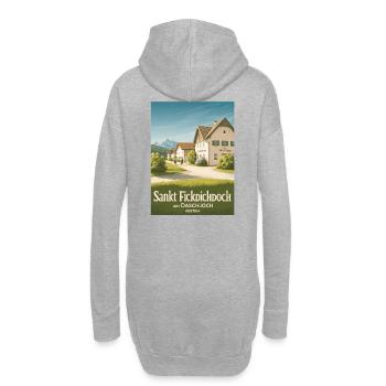 Sankt Fickdichdoch - Postkartenmotiv - Hoodie-Kleid - Grau meliert - Hinten