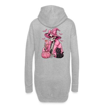 Sorcières : Squelette Glam Rose Halloween - Sweat-shirt à capuche long Femme - gris chiné - Dos