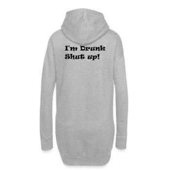 Je suis ivre - Sweat-shirt à capuche long Femme - gris chiné - Dos