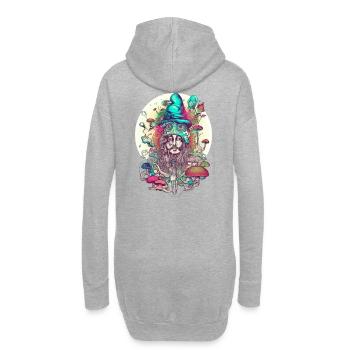 Trippy Shaman - Sweat-shirt à capuche long Femme - gris chiné - Dos