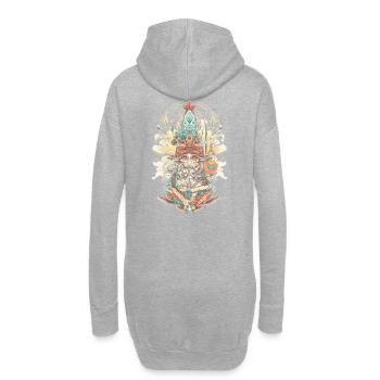 Trippy Shaman - Sweat-shirt à capuche long Femme - gris chiné - Dos
