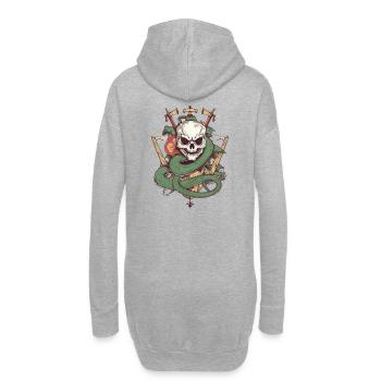 Dragon Pirate Flag - Sweat-shirt à capuche long Femme - gris chiné - Dos