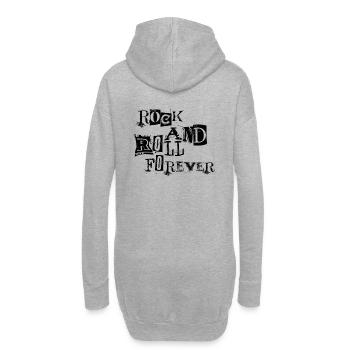 Rock and Roll Forever - Rock éternel - Sweat-shirt à capuche long Femme - gris chiné - Dos