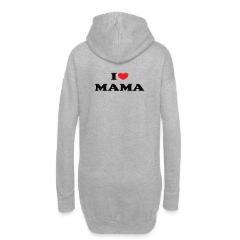 I Love Mama - Hoodie-Kleid - Grau meliert - Hinten